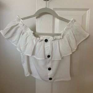 NWT White Crop Top